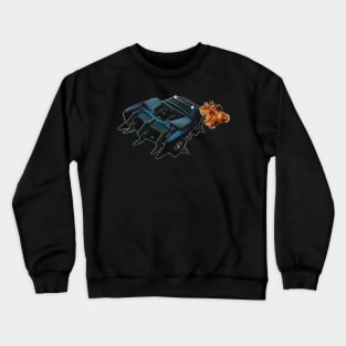 Blue Rocket League Car with Boost Crewneck Sweatshirt